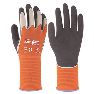 Gants à doigts revêtus en latex Towa ActivGrip XA-325 gris / orange taille XL