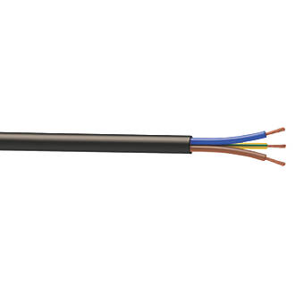 Câble souple H05VV-F 3x1,5mm2 noir - Couronne de 10m