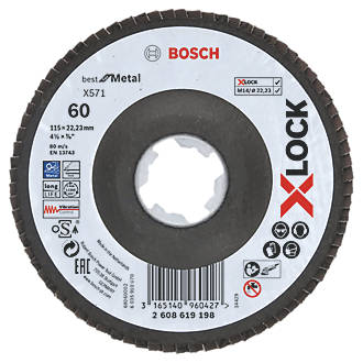 Bosch X-Lock Disque à lamelles 115mm grain 60