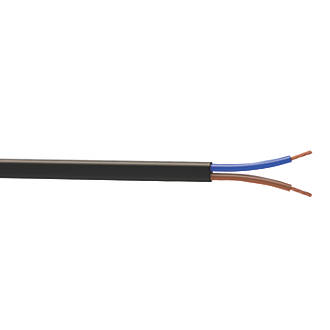 Câble souple H03VVH2-F 2x0,75mm2 noir - Touret de 25m