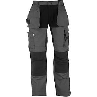 Pantalon de travail extensible Spector Herock, gris, taille 40, longueur 81 cm