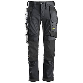 Pantalon extensible Snickers AllroundWork gris/noir, tour de taille 36", longueur de jambe 30", 1 paire