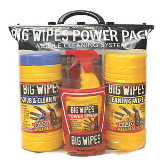 Kit de nettoyage tout-en-un Big Wipes Power Pack 4 pièces