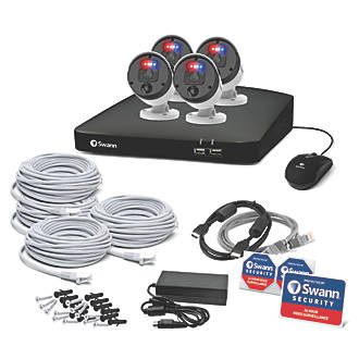 Kit de vidéosurveillance NVR 4K à 8 canaux 2To Swann Pro Enforcer SWNVK-879904-EU HDDGB avec 4 caméras d'intérieur et d'extérieur