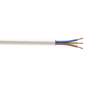 Câble souple H05VV-F 3x2,5mm2 Blanc - Couronne de 10m