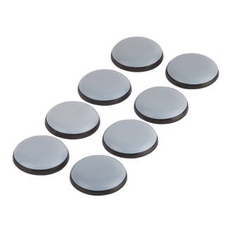 8 galets adhésifs ronds gris faciles à installer Fix o moll 25 x 25mm