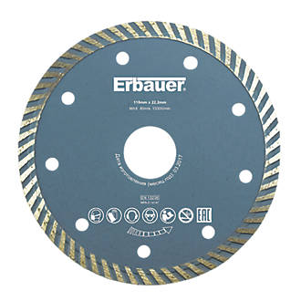 Disque diamant Turbo pour maçonnerie/carrelage Erbauer 115 x 22,2mm 