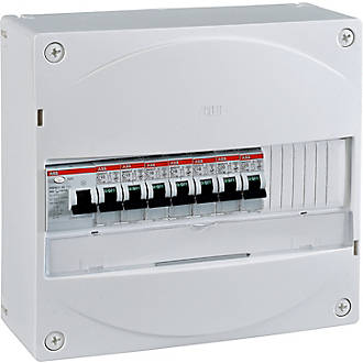 Tableau électrique d'interrupteur général RCD haute intégrité rempli à 7 arêtes et 13 modules ABB
