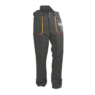 Pantalon pour le tronçonnage type A Oregon Yukon noir / orange tour de taille 40-42" longueur 31,5" 