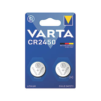 2 piles boutons au lithium Varta CR2450