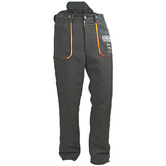Pantalon pour le tronçonnage type A Oregon Yukon noir / orange 30-34" W 31" L