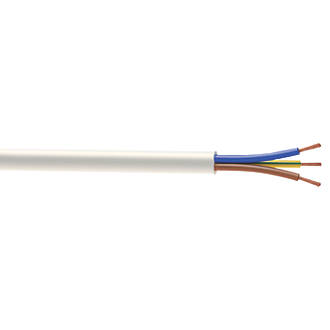 Câble souple H03VV-F 3x0,75mm2 blanc - Couronne de 10m