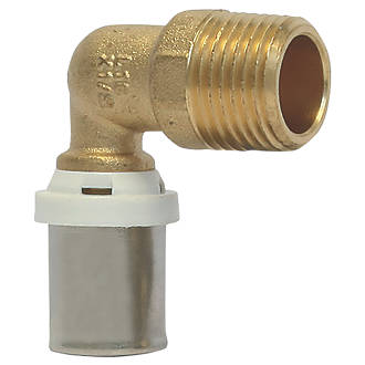 Coude à 90° adaptateur à ajustement par pression en cuivre Fixoconnect M 26/34 - 32mm