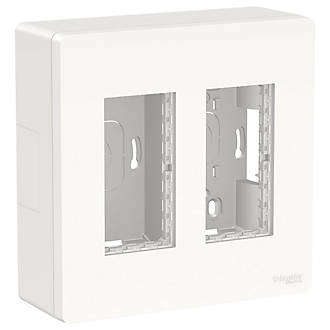 Boîte de concentration en saillie  complète, 2 colonnes 4 modules Blanc, Unica Pro Schneider 