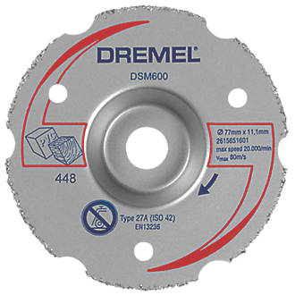 Disque à tronçonner de scie compacte pour bois/plastique Dremel DSM600 3" (77mm) x 11 x 11,1mm 