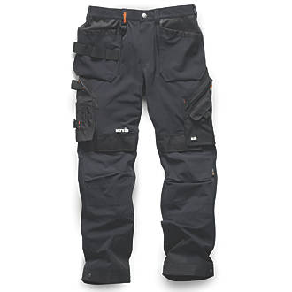 Pantalon de travail Pro Flex Plus Scruffs, noir, taille 38, longueur 76 cm 