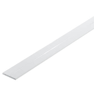 Barre plate en plastique blanc Rothley 1 000 x 16 x 2mm 