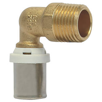 Coude à 90° adaptateur à ajustement par pression en cuivre Fixoconnect M 26/34 - 26mm