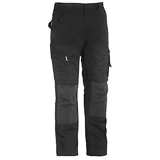 Pantalon à poches multiples Herock Hector noir, tour de taille 38", longueur de jambe 32", 1 paire
