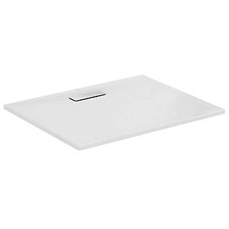 Receveur de douche acrylique rectangulaire Ultra Flat New Ideal Standard blanc 1000 x 800 x 25 mm
