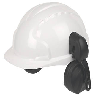 Casque de sécurité réglable JSP EVO3 Comfort Plus avec casque antibruit blanc